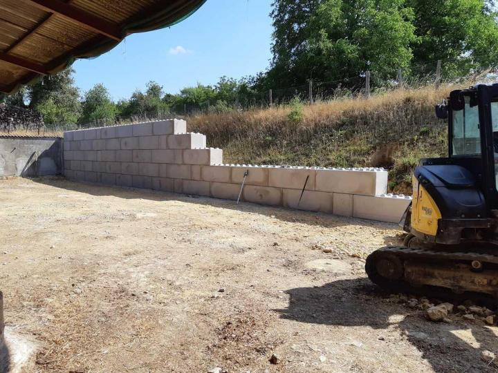 Matériau pour mur de soutènement Aube