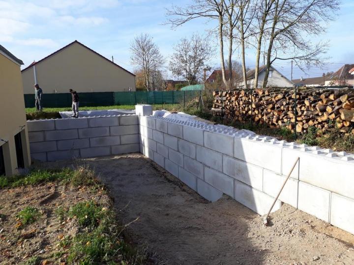 Matériau pour mur de soutènement Aube